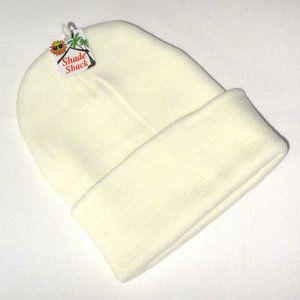 12" Unisex Ivory White Long Classic Warm Knitted Acrylic Winter Beanie NWT